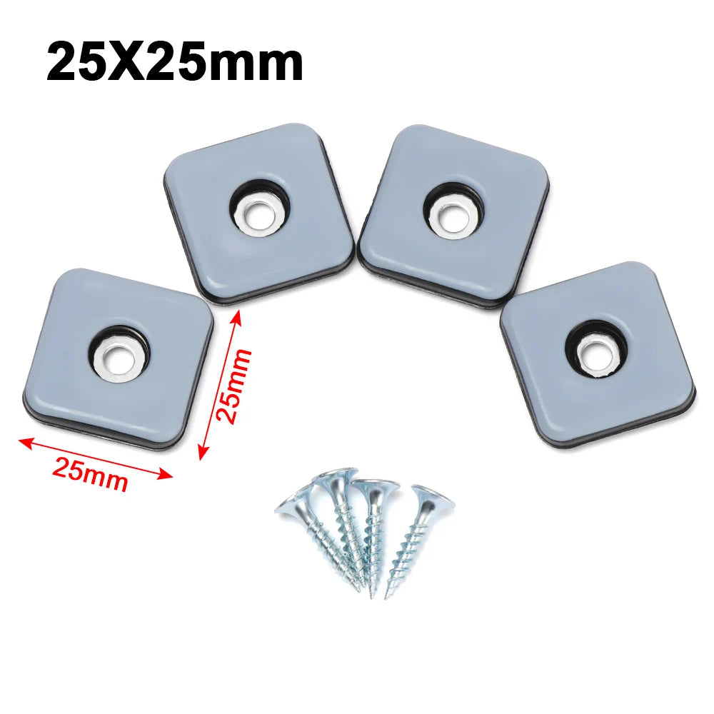 Deslizadores de patas de muebles de 4/8 piezas, almohadillas para mover muebles pesados fácilmente, protectores de bases de mesas, patas antidesgaste, alfombrilla con tornillos