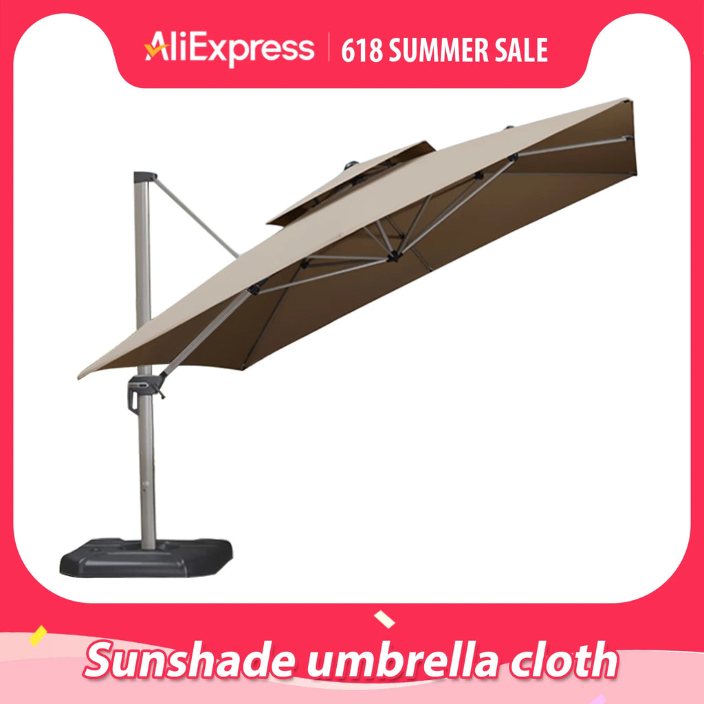 3X3M Outdoor Roman Umbrella Polyester Sunshade Umbrella Cloth Replacement Sunscreen and Rainproof Cloth Garden Courtyard