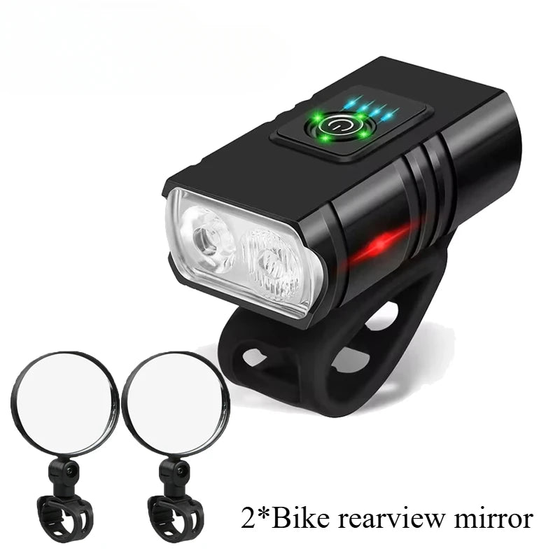 Luz Delantera LED T6 Brillante para Bicicleta USB Recargable MTB Lámpara de Bicicleta de Montaña 1000LM Linterna de Ciclismo para Patinete