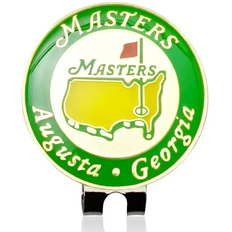 Marca de bola de golf con marcador magnético para sombrero de golf con clip de flor blanca con mapa de EE. UU. Ayudas de entrenamiento para niños y niñas, regalo para golfistas