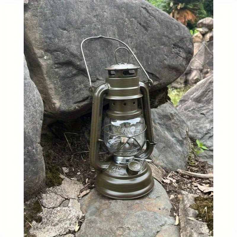 276 lámpara de queroseno retro con forma de caballo y mano de fuego, luz portátil para camping, barbacoa, tienda de campaña al aire libre, iluminación de emergencia