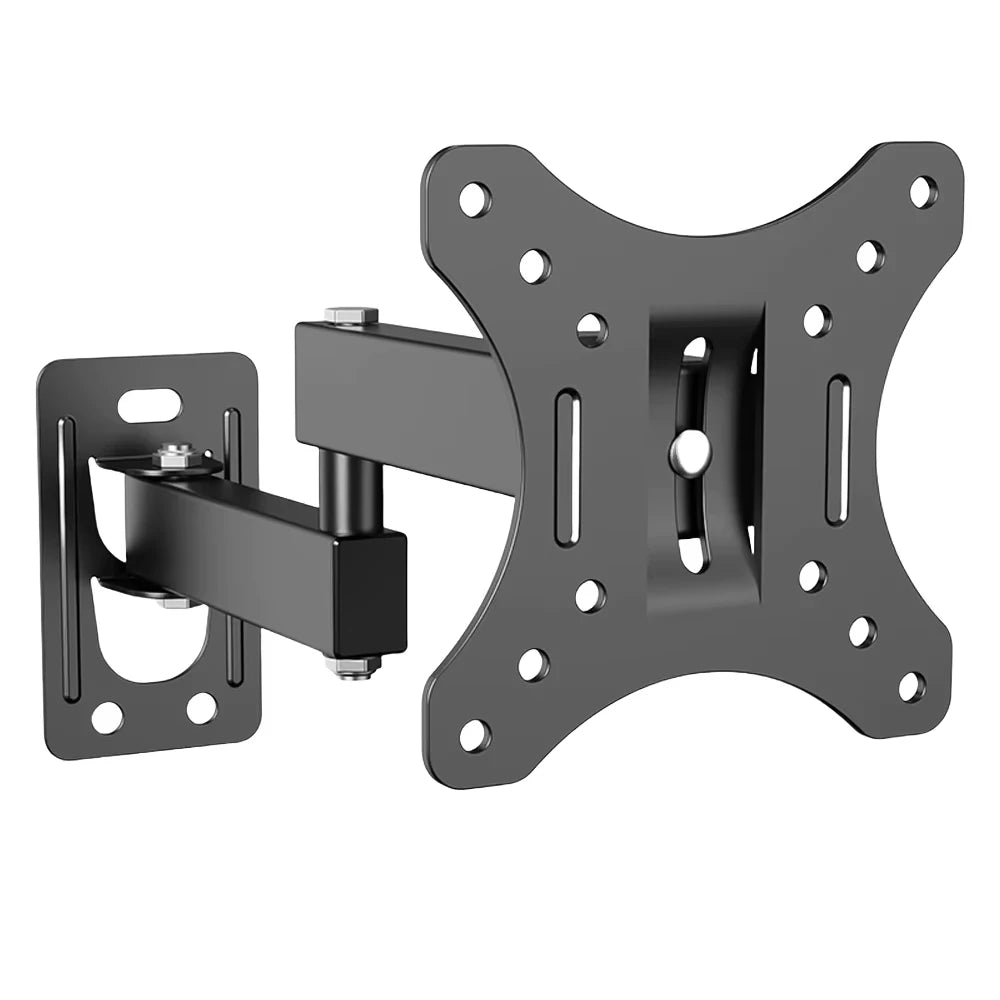 Soporte de pared para TV de movimiento completo con brazos articulados, giro, inclinación, extensión y rotación para la mayoría de televisores planos y curvos de 10 a 32 pulgadas