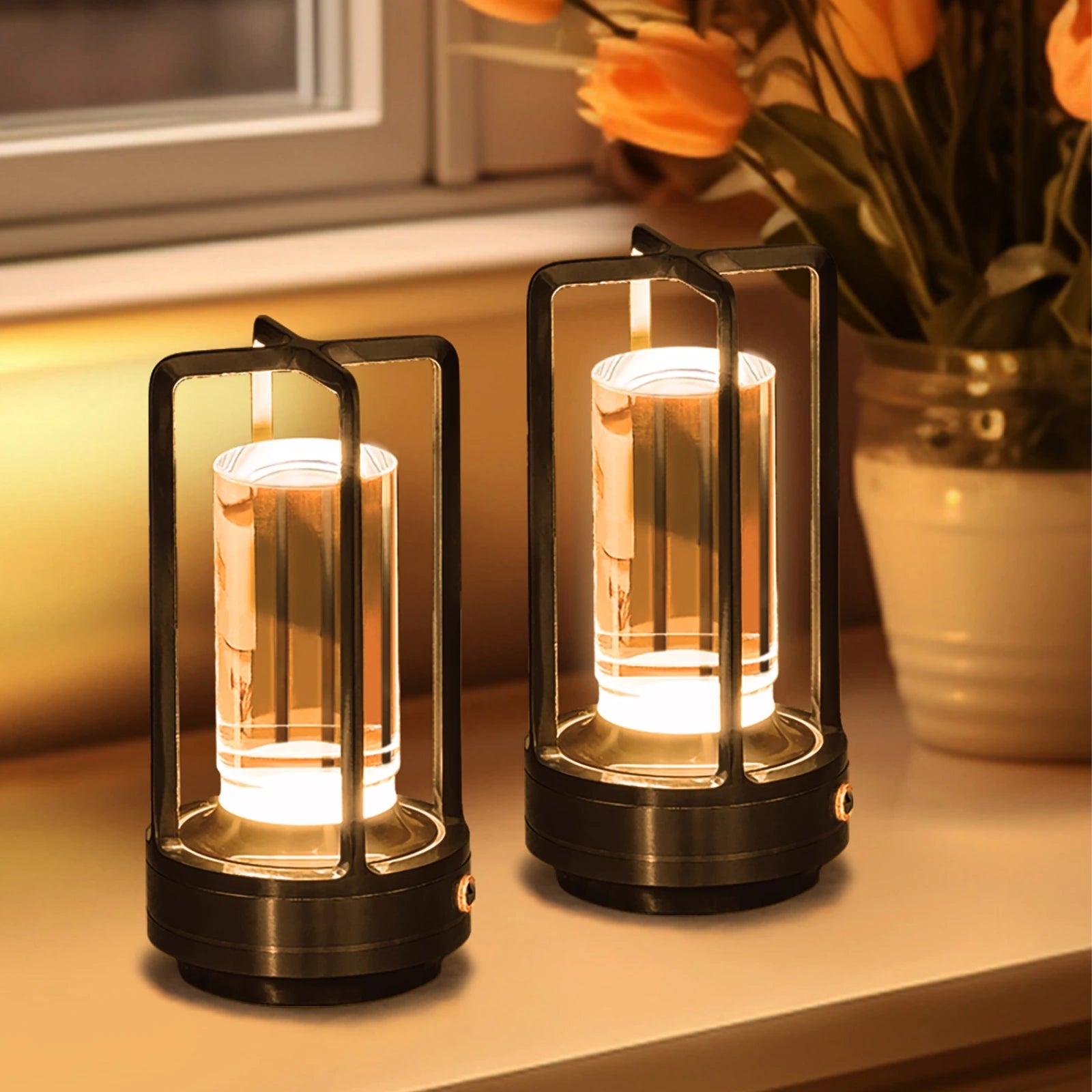 GGbingo Cordless Led Table Lamp Desk Lamps Outdoor Camping Atmosphere Light Restaurant Creative Beside Night Lights