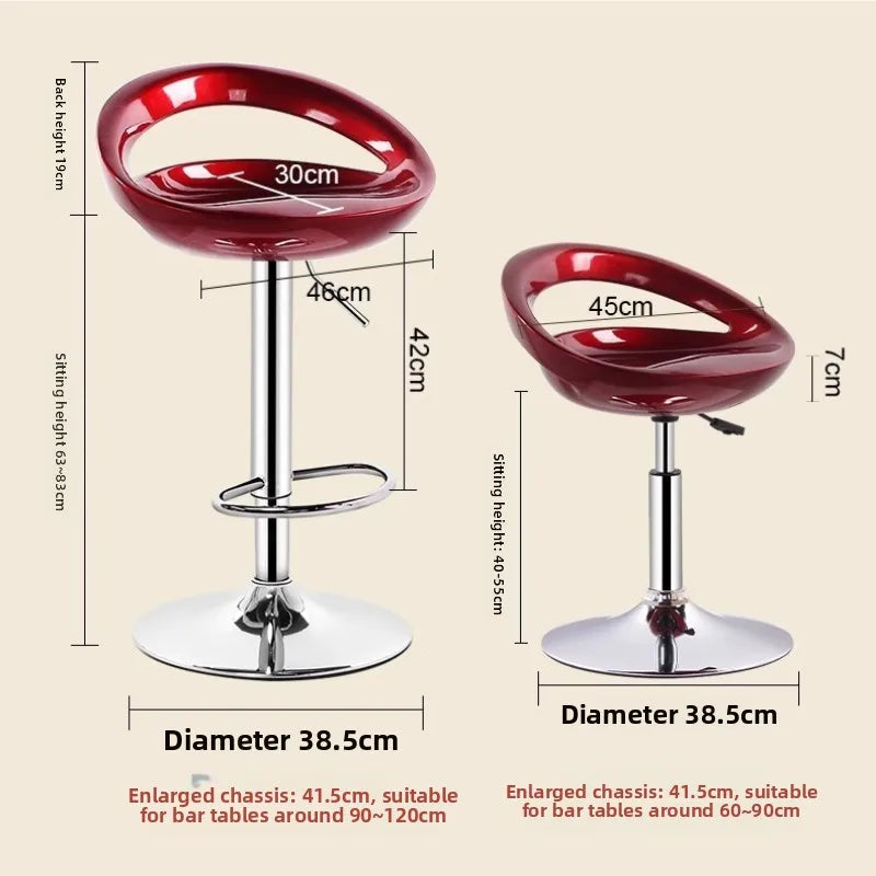Silla de bar, silla de bar moderna y sencilla, silla elevadora, silla de caja, taburete alto, taburete de bar, taburete de casa