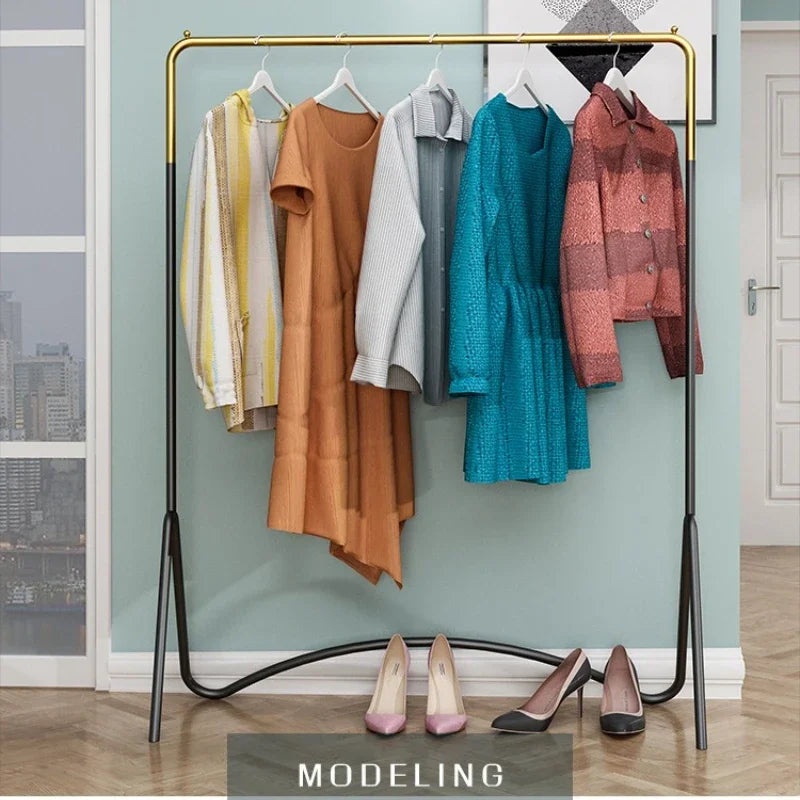 Moderno Perchero Metálico de Pie Perchero Minimalista de Pie Multiusos Perchero de Trajes Funciones Especiales Accesorios de Ropa para Dormitorio