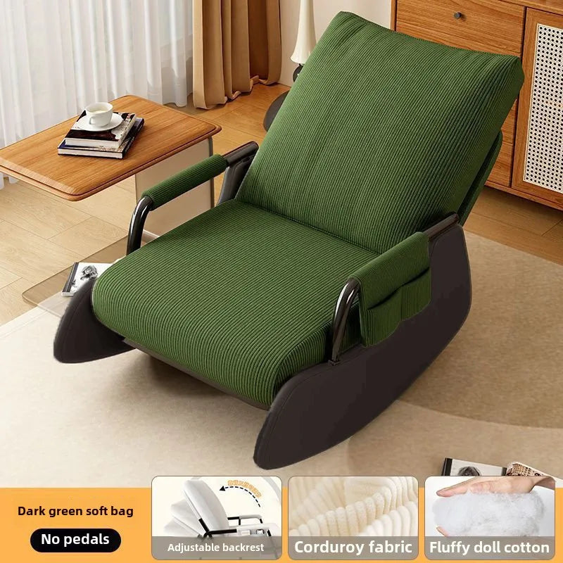 Silla reclinable, silla perezosa plegable para la hora del almuerzo, adultos pueden sentarse, silla reclinable para la siesta en la oficina, mecedora para balcón y hogar