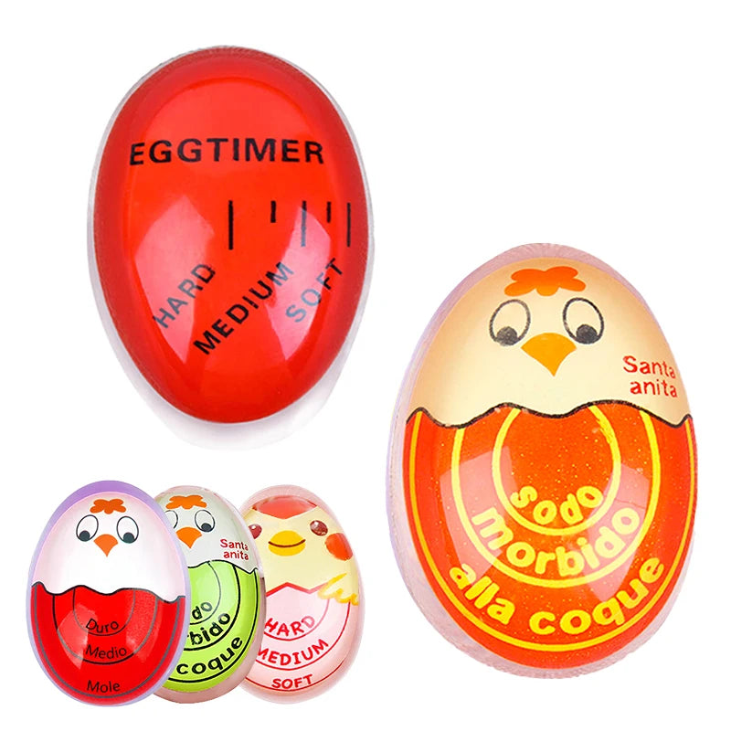 Temporizador de huevos duros para cocina, temporizador de cambio de color perfecto para huevos, temporizador para hervir huevos blandos y duros