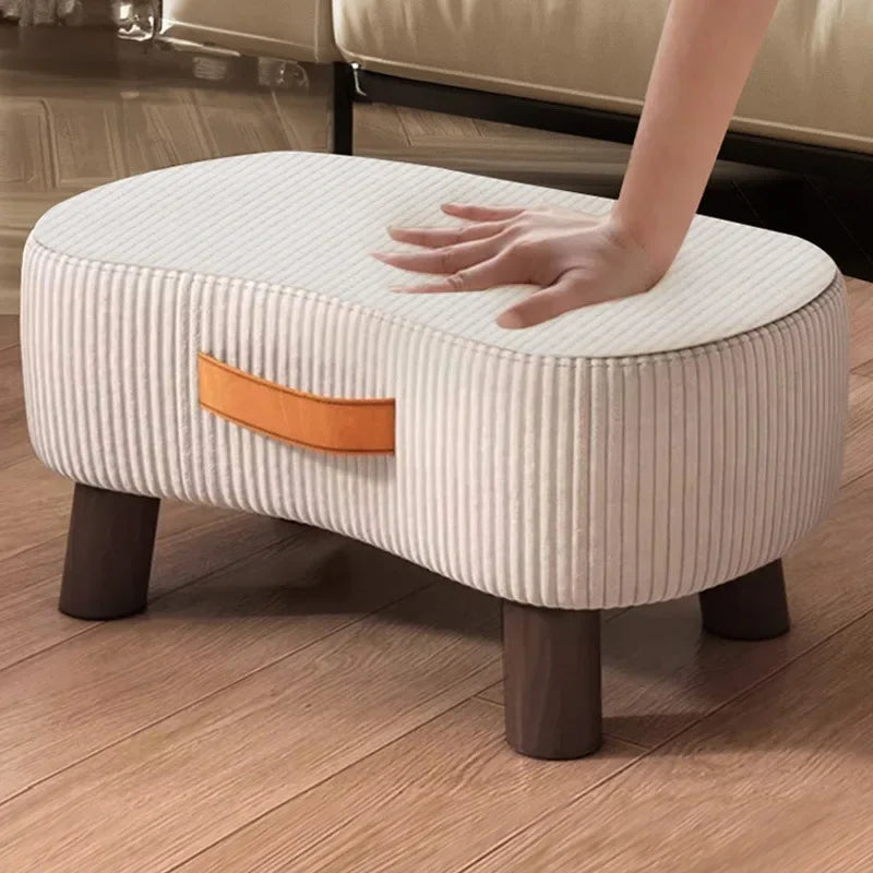 Taburete sencillo para cambiarse los zapatos, sofá de sala de estar, taburete con pedal, otomana de café, muebles nórdicos para el hogar, banco de zapatos, comedor