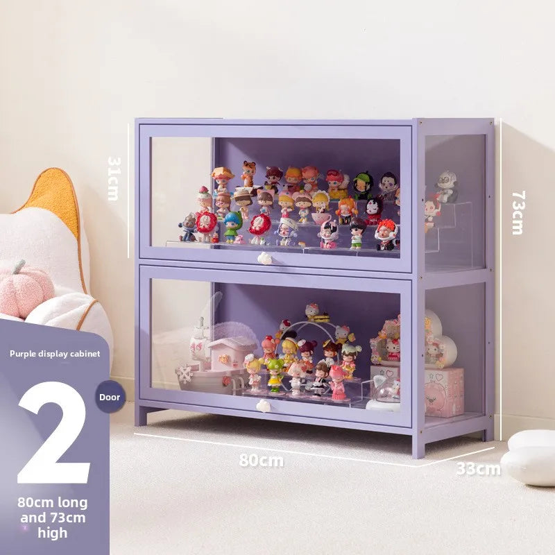 Caja de almacenamiento de figuras, estante de exhibición, caja de almacenamiento a prueba de polvo para bloques de construcción, vitrina para muñecas y figuras