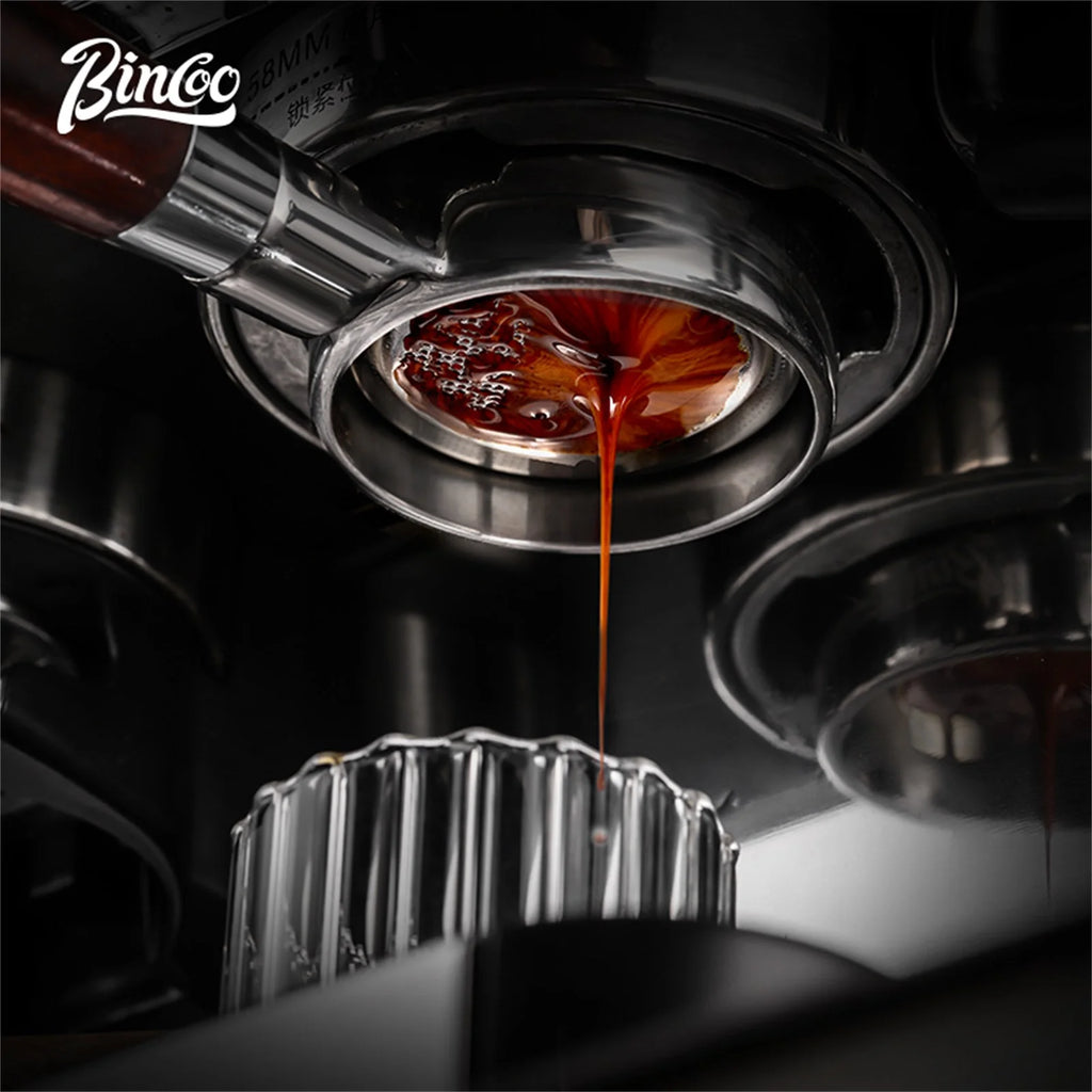 BINCOO Cesta de filtro de alta precisión 51/58.5mm, Cesta de portafiltro 16/18/20g Tazón de polvo de extracción para máquina de espresso Mango de café