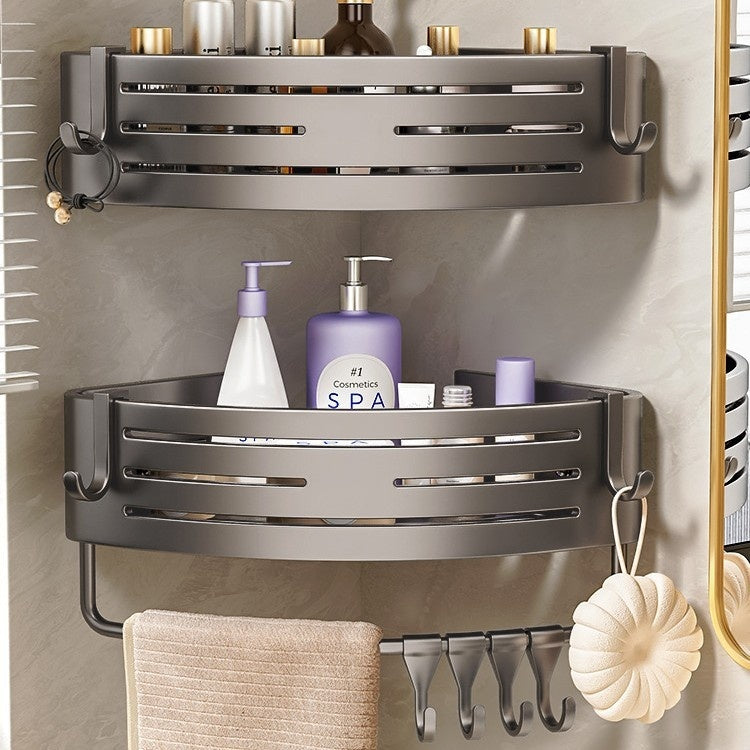 Estante triangular portátil elevado para almacenamiento de baño