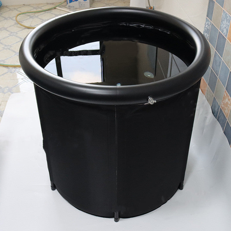 Baños de hielo portátiles Anillo de aire inflable de PVC Bañera Bañera doméstica Soporte de bañera plegable para terapia de recuperación al aire libre