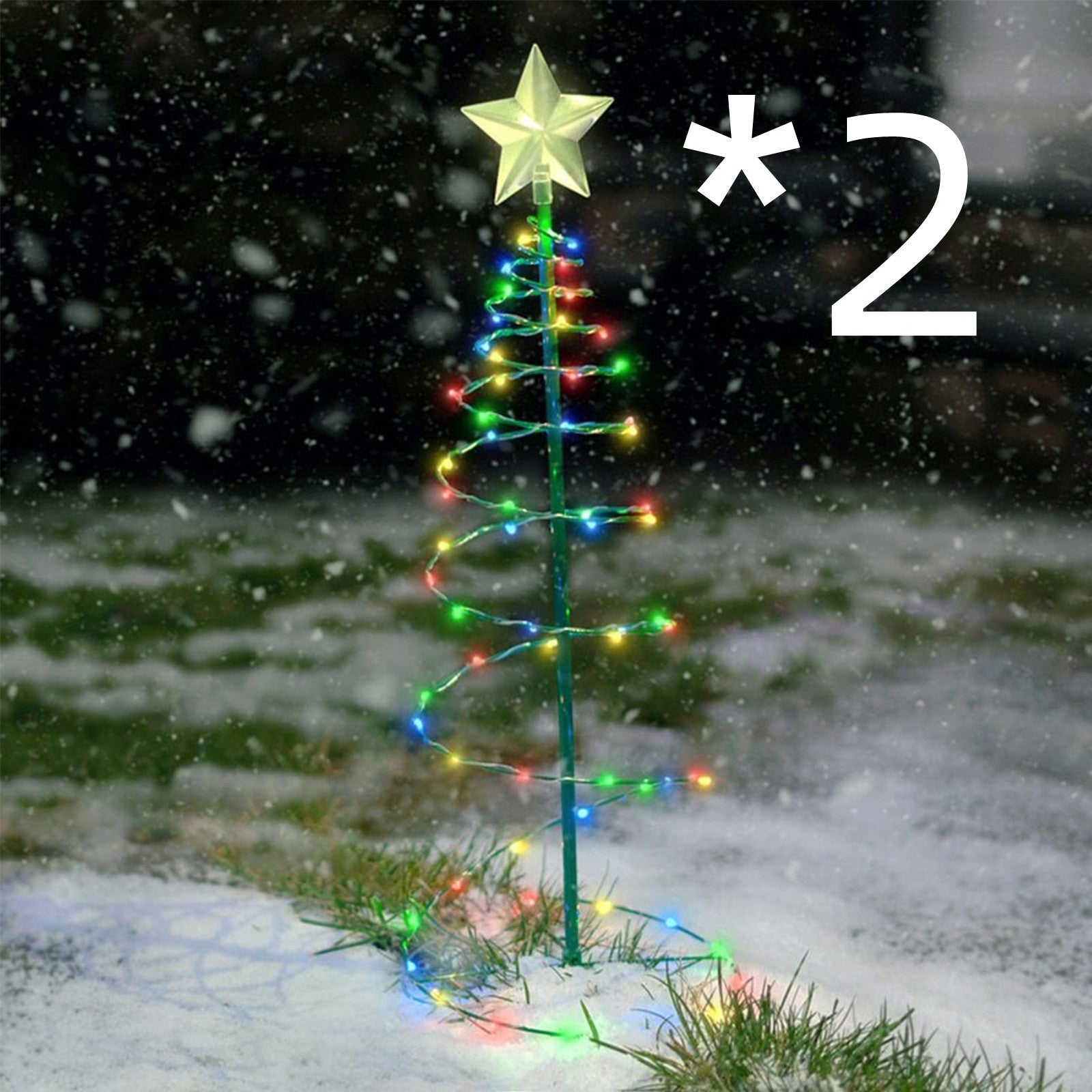 Decoración de árbol de Navidad, iluminación para patio exterior