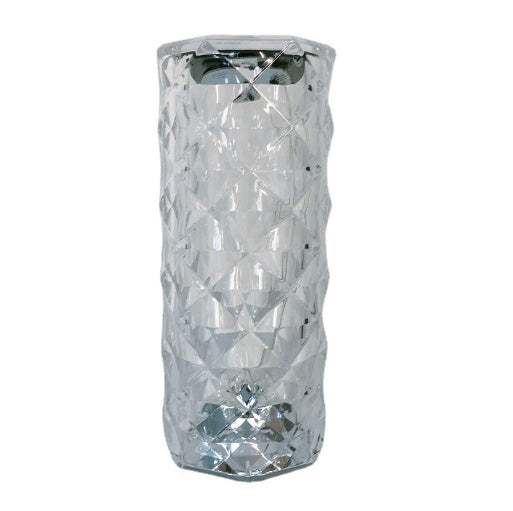 Lámpara de mesa creativa de diamante de cristal recargable de acrílico para mesita de noche