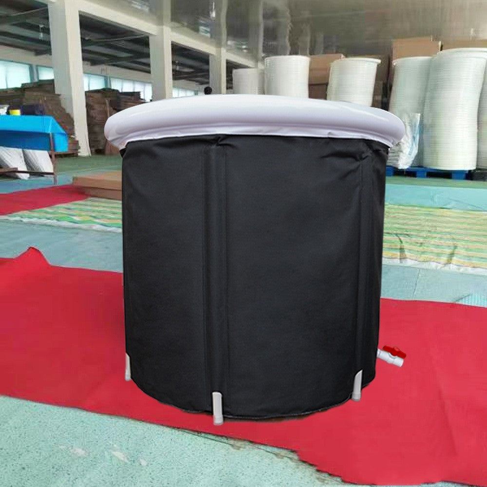 Baños de hielo portátiles Anillo de aire inflable de PVC Bañera Bañera doméstica Soporte de bañera plegable para terapia de recuperación al aire libre