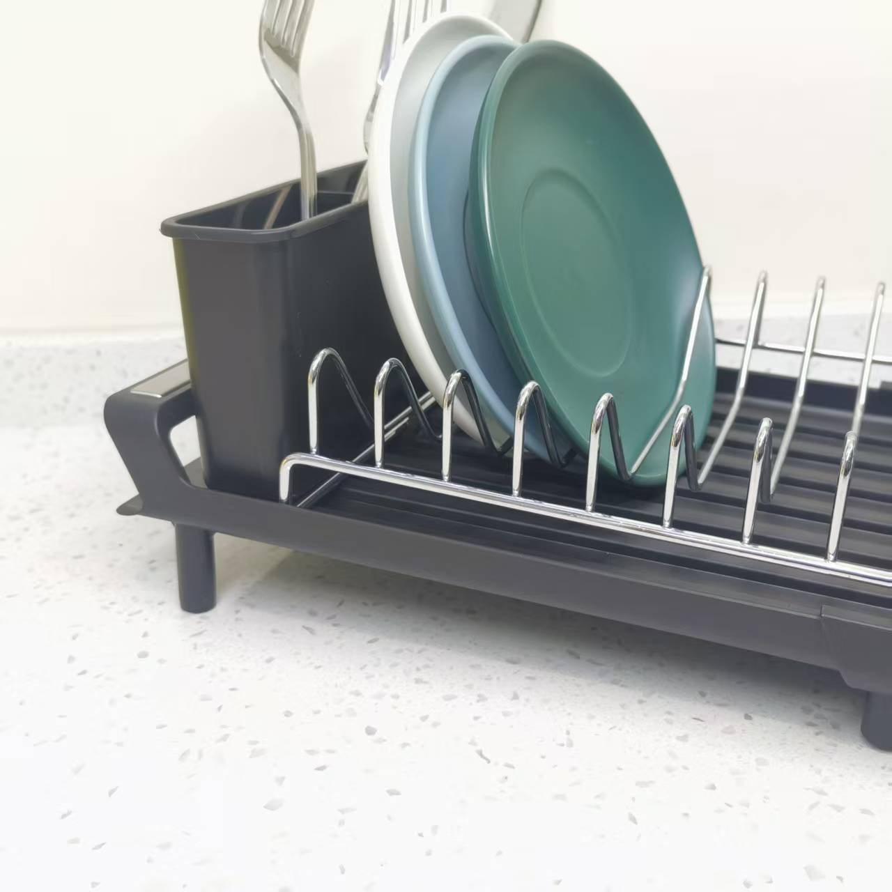 Kitchen Countertop Plastic Bowl And Chopstick Organizer