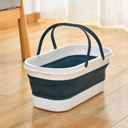 Barril de almacenamiento de agua plegable portátil duradero para uso húmedo y seco