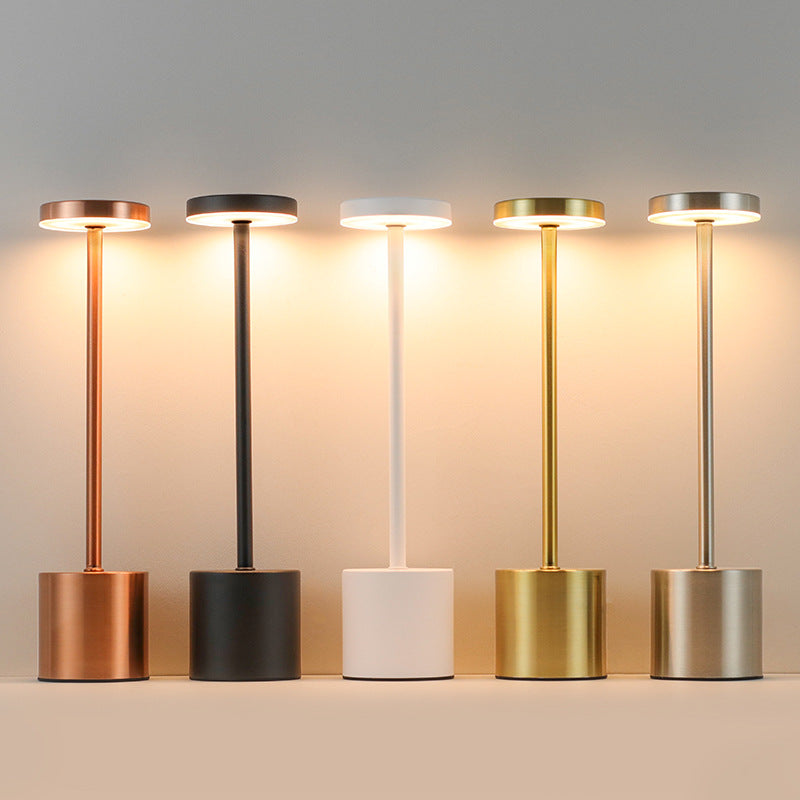 Lámpara de noche pequeña LED táctil USB de ambiente moderna y sencilla con carga