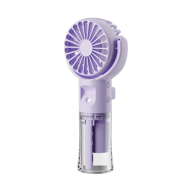 Ventilador de pulverización de mano portátil, 4 velocidades, ventilador de niebla pulverizadora de agua, artefacto de refrigeración de verano, carga USB, suministros de verano, mini ventilador para exteriores