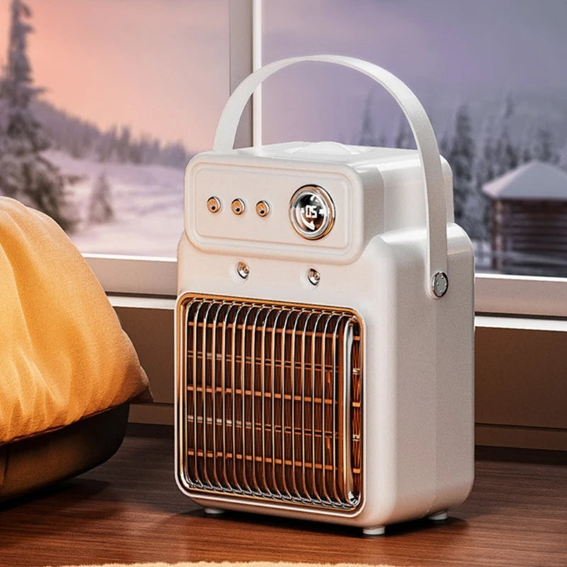 Calentador de habitación eficiente 2 en 1 de 1200 W, calentador de mesa humidificador con protección contra sobrecalentamiento, calentador de interior adecuado para oficinas