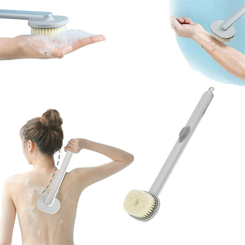Cepillo de ducha doble propósito multifuncional desmontable, cepillo de baño para espalda, esponja de baño, cepillos limpiadores con mango, masajeador, cepillo de baño y artilugios