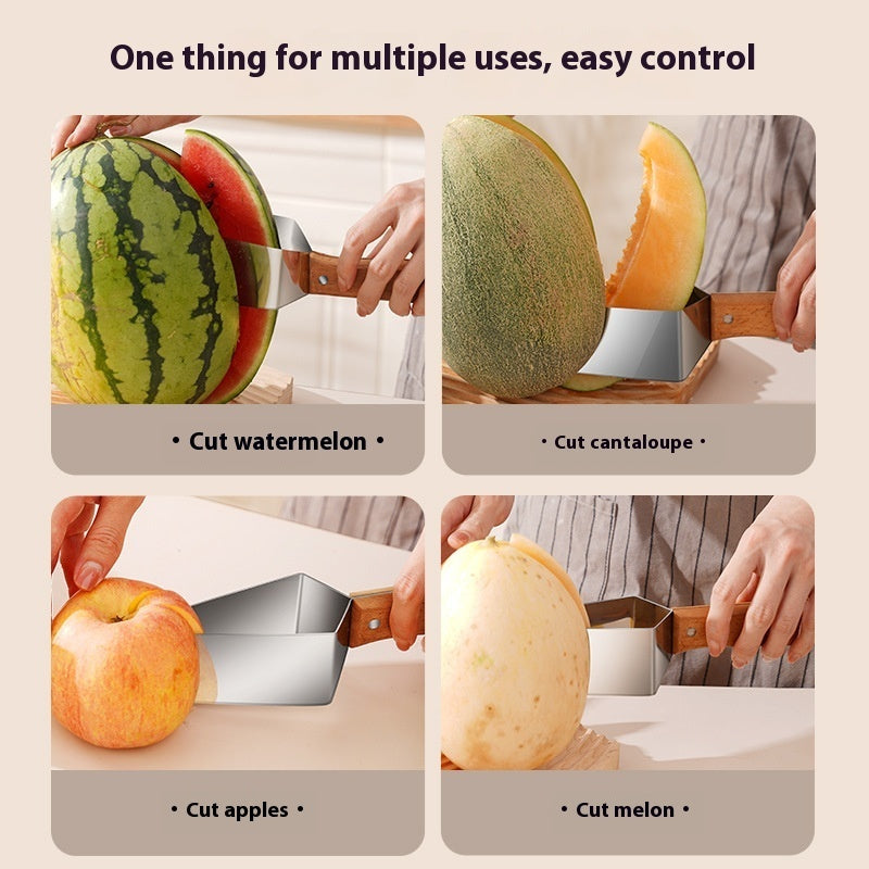 Nuevo cortador de sandía, artefacto para cortar sandía, cortador de acero inoxidable 430, rebanador de melón para el hogar, cuchillo triangular para cortar fruta, cuchillo de cocina, aparatos de cocina