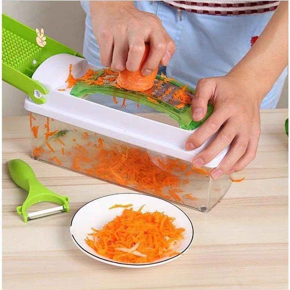 12 unids picador de verduras multifuncional mango rallador de alimentos picador de alimentos cortador de verduras dicer cortar utensilios de cocina