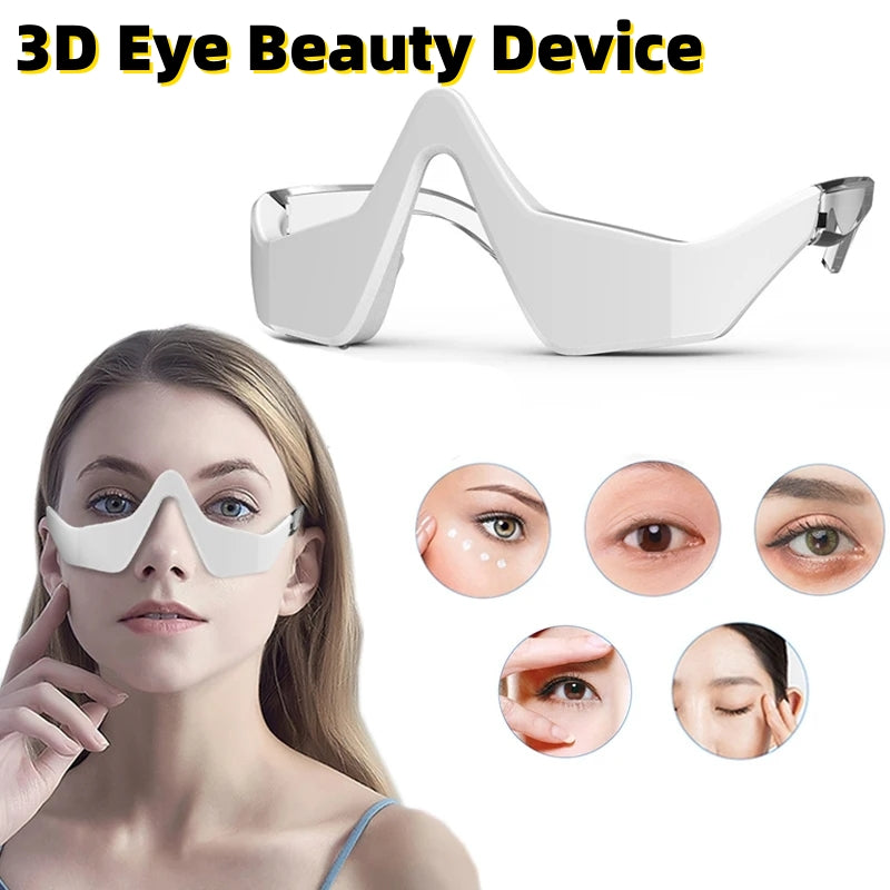Instrumento de belleza ocular 3D Microcorriente Pulsada para Relajar los Ojos, Reducir Arrugas y Ojeras, Eliminar Bolsas de Ojos, Masajeador, Herramienta de Belleza