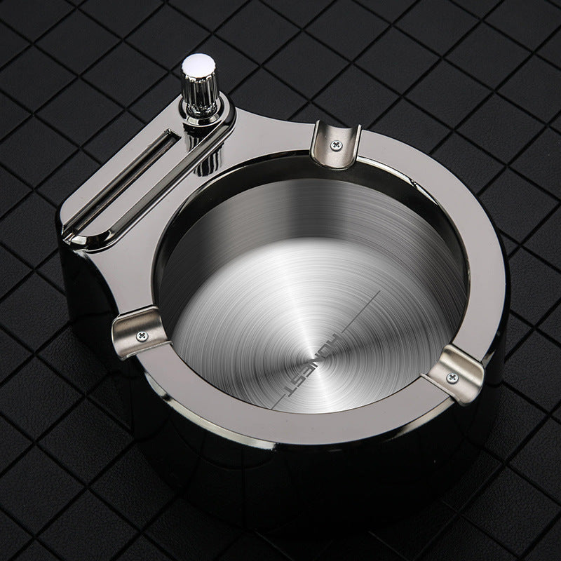 Cenicero Grande Con Encendedor De Fósforo Permanente, Elegante Cenicero De Metal Para Hierba, Ceniceros Frescos Para Puros, Decoración Interior Y Exterior Para El Hogar Y La Oficina
