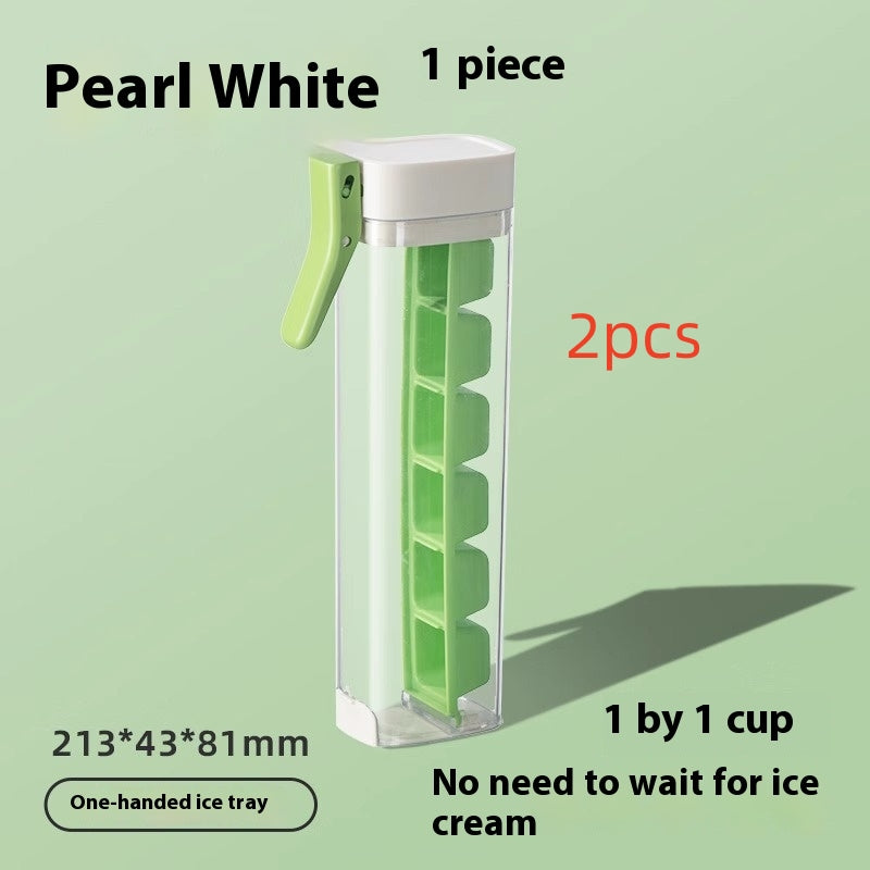 Molde de hielo, máquina de hielo casera, bandeja de hielo de grado alimenticio con prensa, máquina de cubitos de hielo, molde de bandeja de hielo con caja de almacenamiento, utensilio de cocina