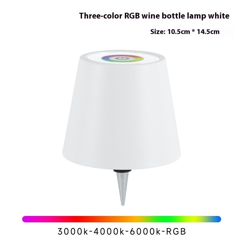 Luces LED Recargables para Botellas de Vino Lámpara de Mesa de Metal para Botellas de Vino Recargable