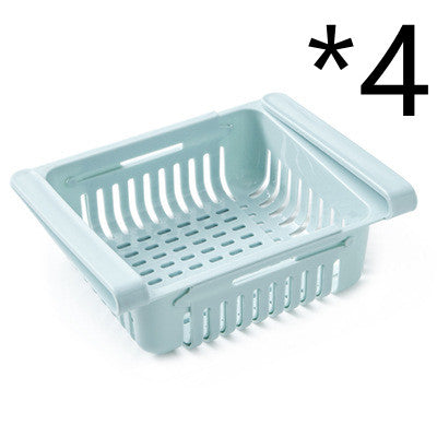 Cesta organizadora extensible para frigorífico, caja de almacenamiento multifunción para frigorífico de cocina