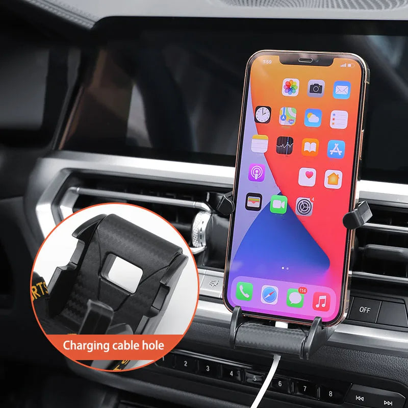 Soporte para teléfono de coche con forma de asiento de carreras, clip para teléfono móvil con ventilación de aire, rotación de 360 grados, soporte para teléfono celular para interior de coche