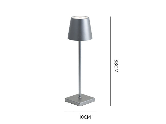 Lámpara de mesa LED de aluminio con carga
