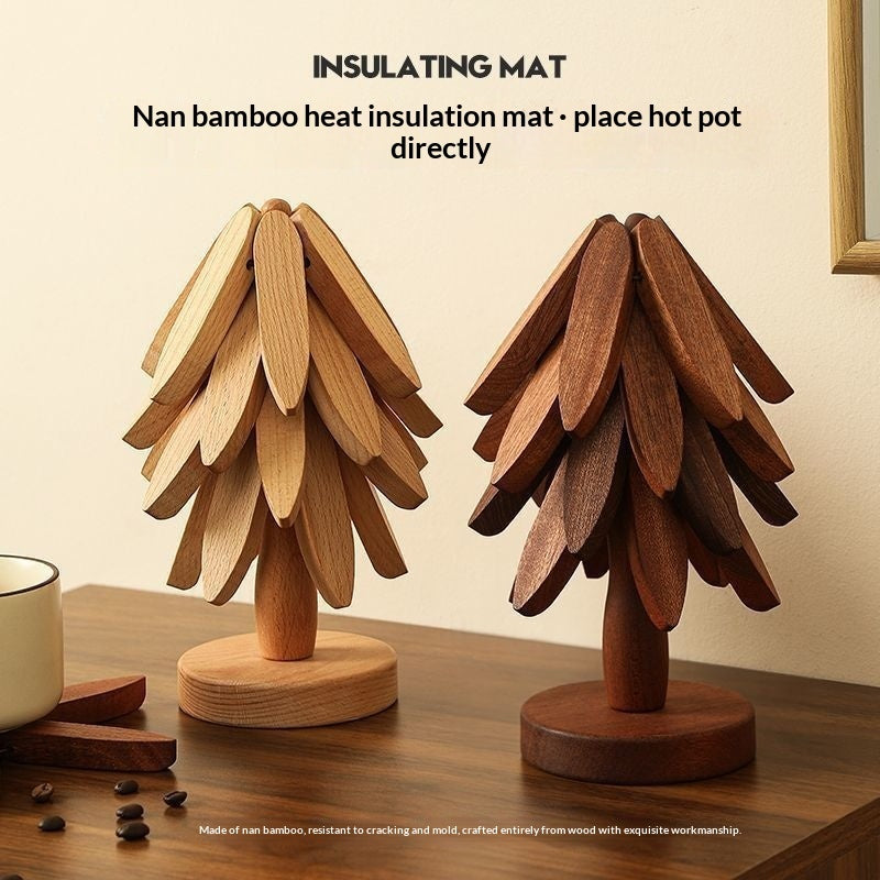 Soporte de diseño de árbol, salvamanteles de madera, decorativos, antiquemaduras, resistentes al calor, posavasos, manteles individuales de madera, almohadilla aislante del calor para ollas y mesas