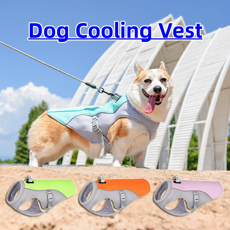 Chaleco refrigerante para perros de verano, resistente al calor, ropa fresca para perros, transpirable, protección solar para perros pequeños y grandes, para paseos al aire libre