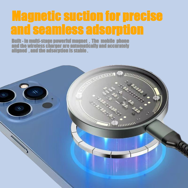 Cargador inalámbrico magnético de carga rápida de 15 W para iPhone 17 Pro Pro Max, compatible con modelos de las series iPhone 12, 13, 14, 15, 16 y 17 Pro, Pro Max