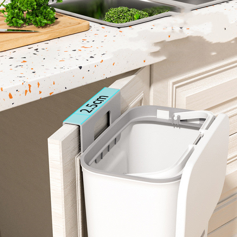 Cubo de basura colgante doméstico para cocina con tapa