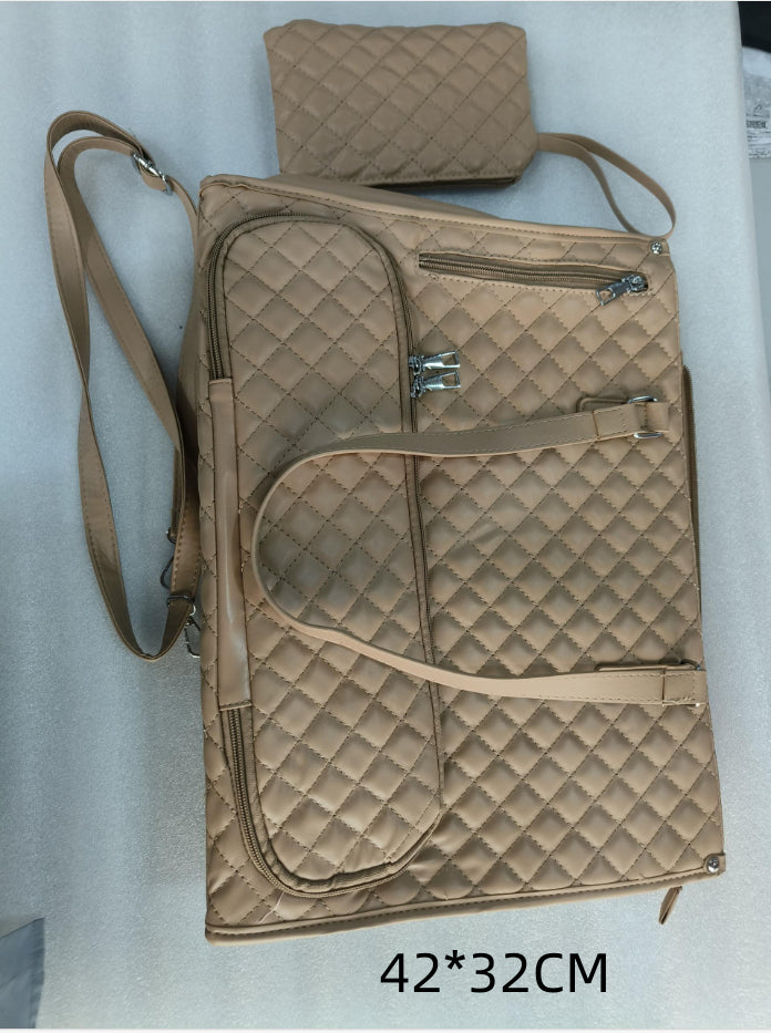 Bolsa de almuerzo de moda para mujer, bolsa térmica de aislamiento para almuerzo, bolsa de ordenador cruzada a prueba de fugas, bolso acolchado de gran capacidad con monedero