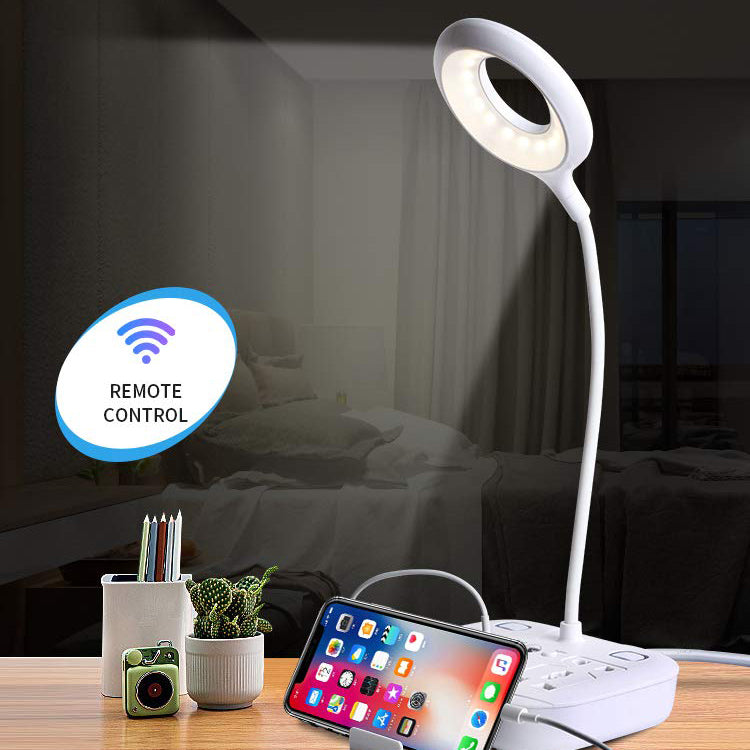 Lámpara de escritorio LED USB Lámpara de mesa ajustable con control remoto Lámpara de oficina regulable para el cuidado de los ojos Decoración del hogar