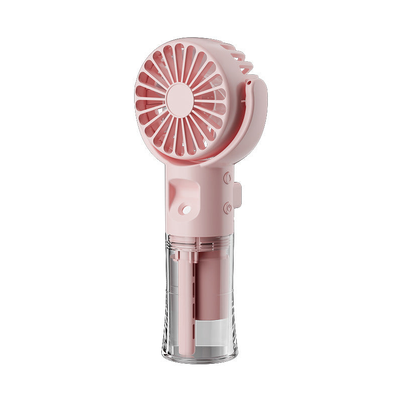 Ventilador de pulverización de mano portátil, 4 velocidades, ventilador de niebla pulverizadora de agua, artefacto de refrigeración de verano, carga USB, suministros de verano, mini ventilador para exteriores