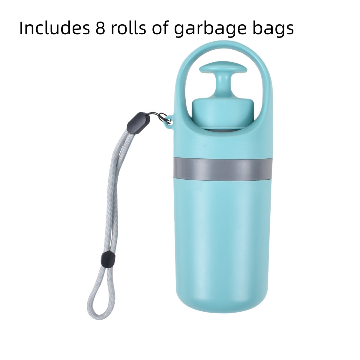 Recogedor de excrementos de perro portátil y ligero con dispensador de bolsas de basura incorporado, pala de ocho garras para recoger excrementos de mascotas, productos para mascotas
