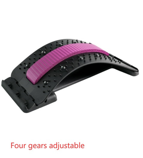 Estirador de espalda, masajeador ajustable para espalda, cintura y cuello, fitness, apoyo lumbar y cervical, alivio del dolor