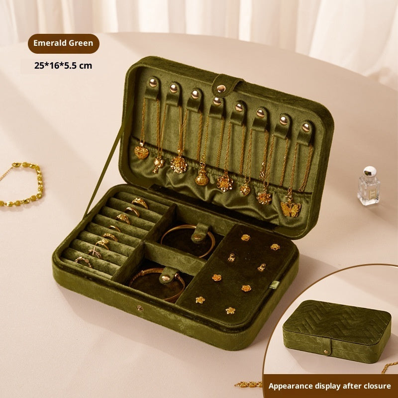 Caja de almacenamiento de joyas vintage de gran capacidad