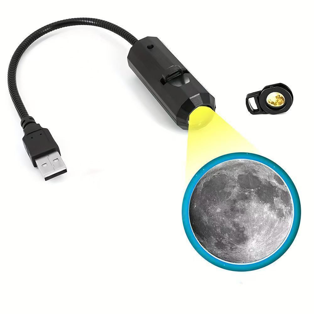 Lámpara de Proyección USB de Luna con Atmósfera Creativa