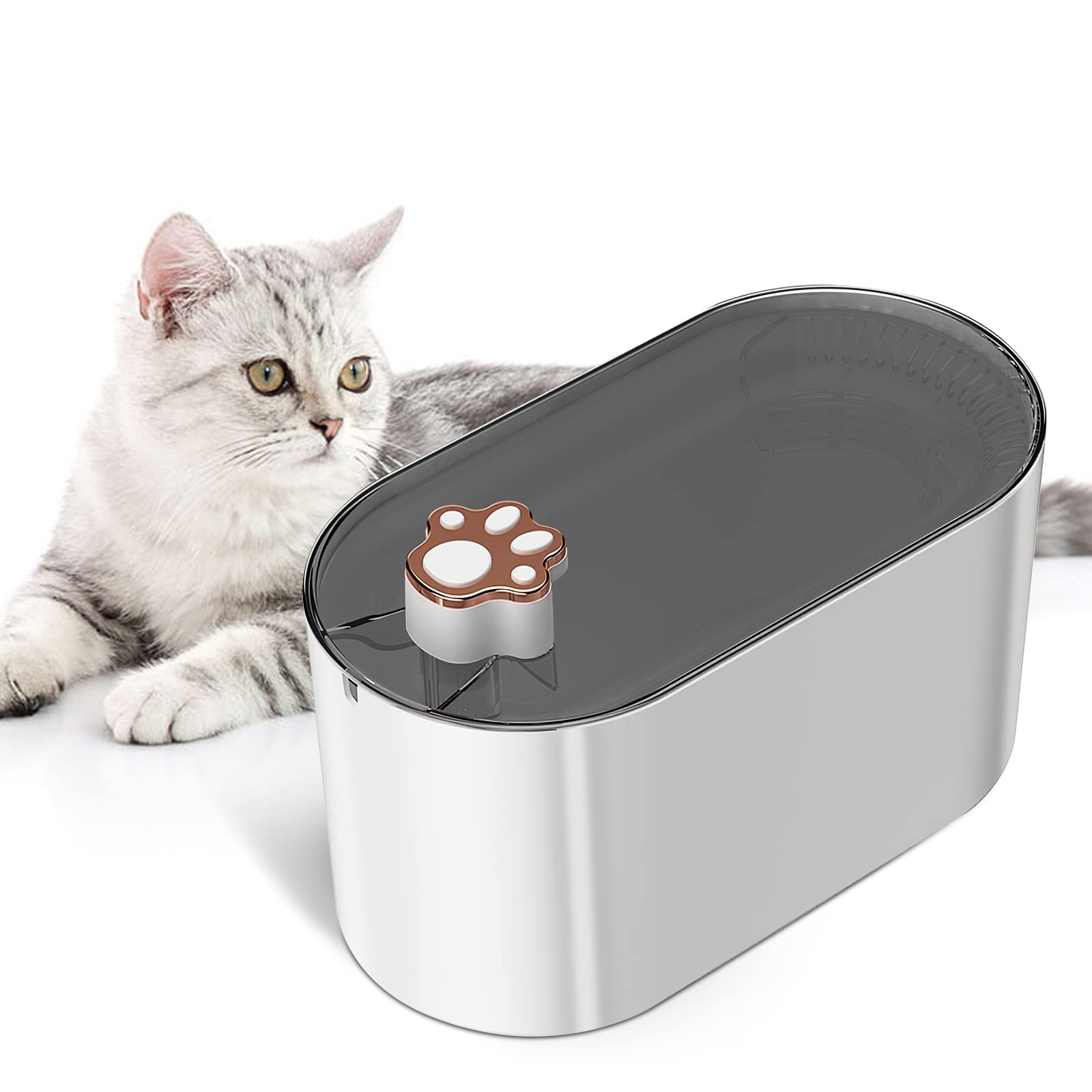 Filtro para fuente de agua para gatos de 3L, bebedero automático para perros y gatos, dispensador de agua para mascotas ultrasilencioso con luz LED, productos para mascotas