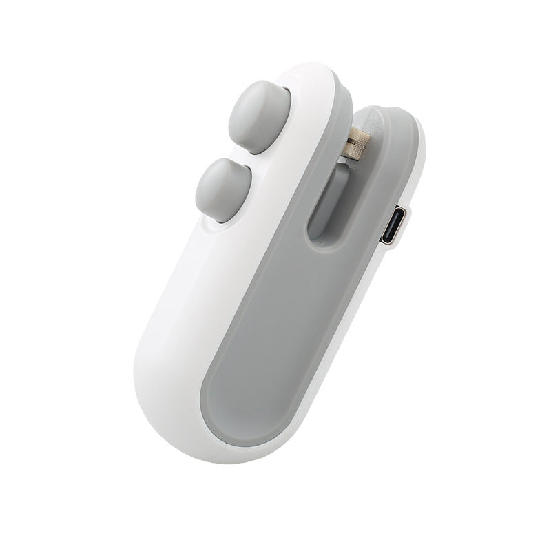 Máquina Selladora al Vacío de Bolsas de Patatas Fritas, Sellador Térmico Manual al Vacío, Sellador Térmico Portátil Recargable por USB para Almacenamiento de Alimentos, Clip para Bolsas, Gadgets de Cocina