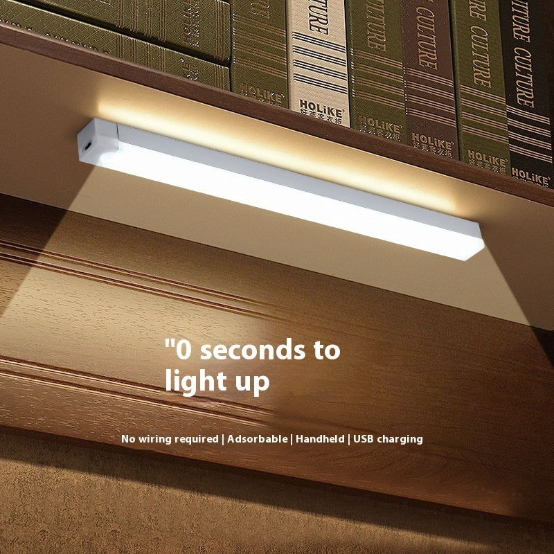 Tira de Gabinete con Succión Magnética de Inducción de Cuerpo Humano LED Pequeña Lámpara Nocturna de Inducción Barra de Luz de Inducción para Gabinete con Carga USB