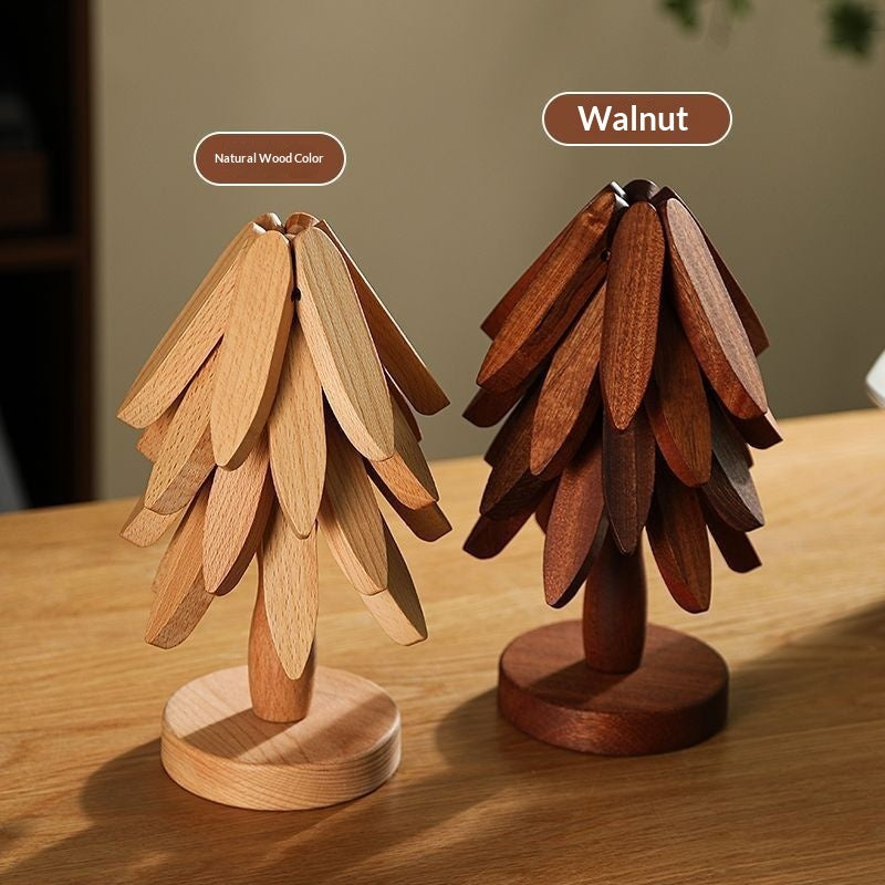 Soporte de diseño de árbol, salvamanteles de madera, decorativos, antiquemaduras, resistentes al calor, posavasos, manteles individuales de madera, almohadilla aislante del calor para ollas y mesas