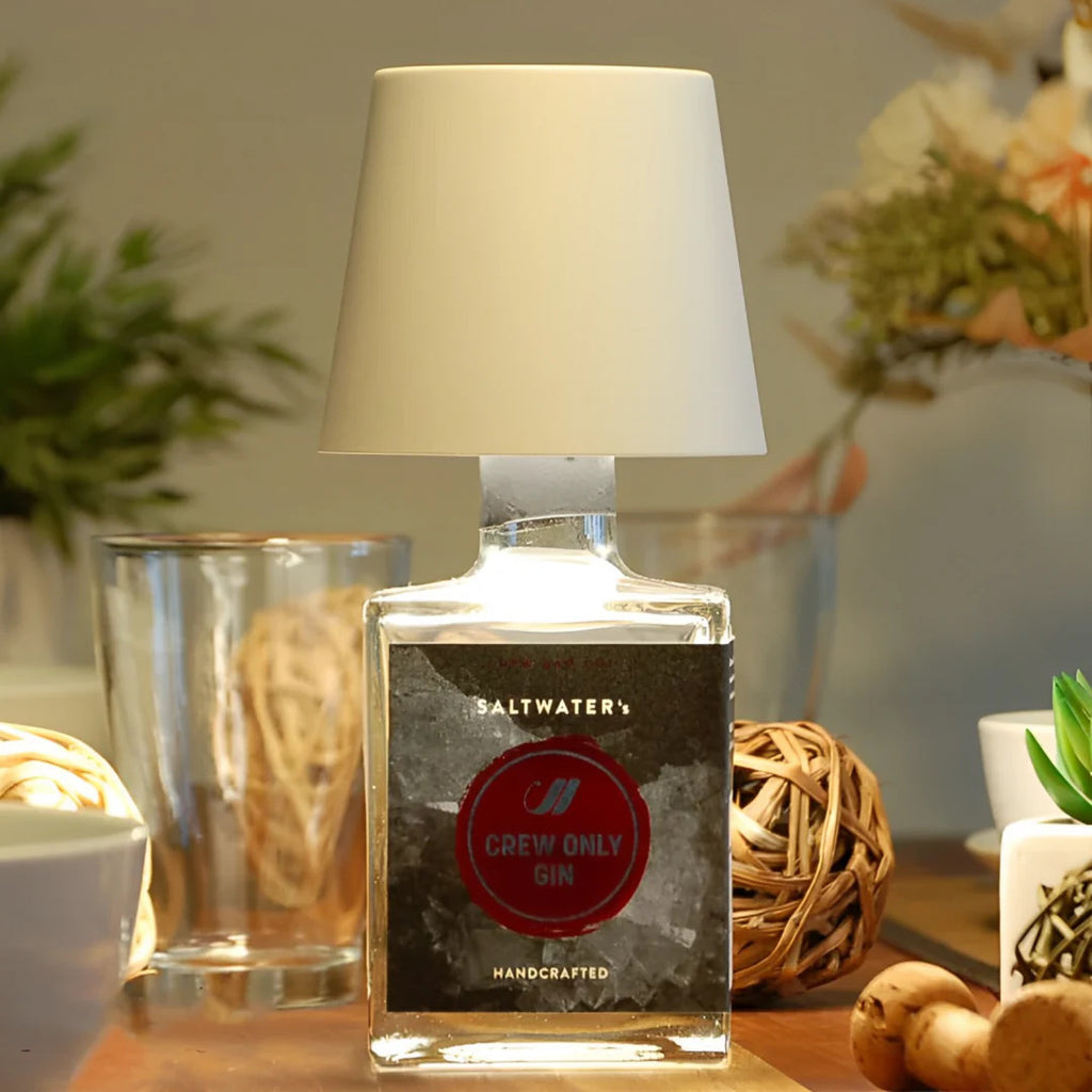 Lámpara de noche pequeña creativa, de carga, con tres colores para botella de vino
